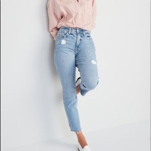 High-Waisted Straight Jeans